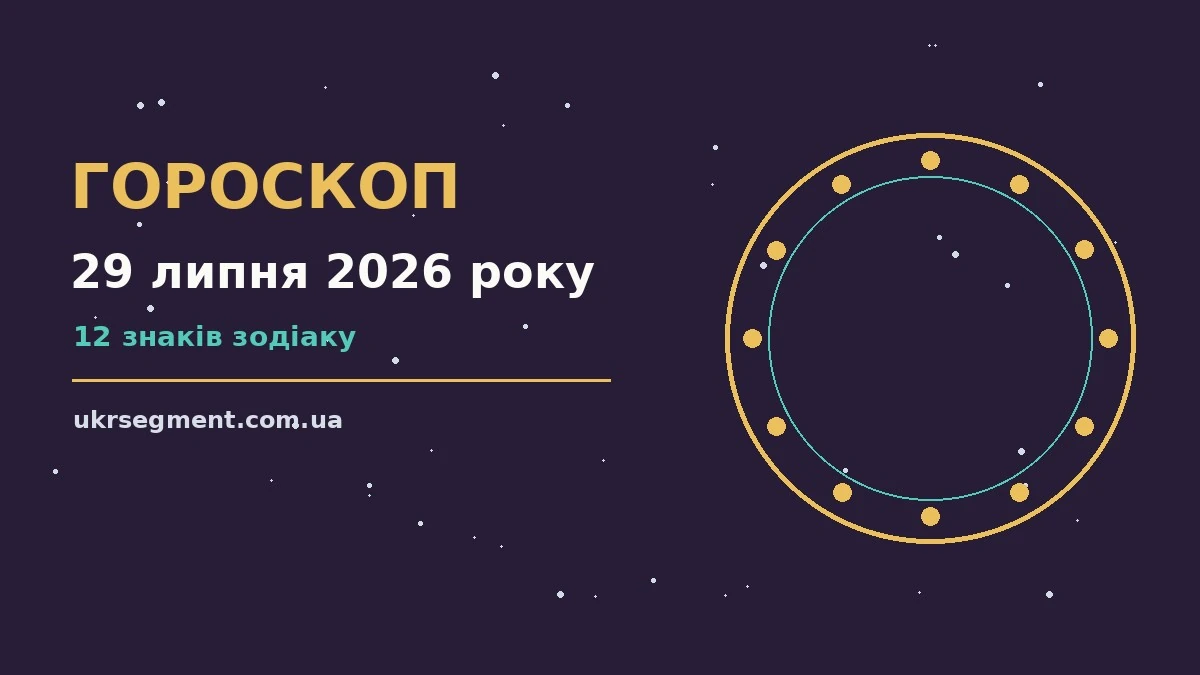 Щоденний гороскоп на 29 липня 2026 року з порадами для кожного знака