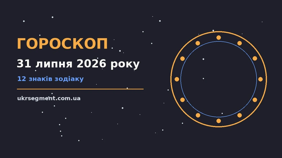 Зоряне небо над міським горизонтом, символ щоденного гороскопу на 31 липня 2026 року