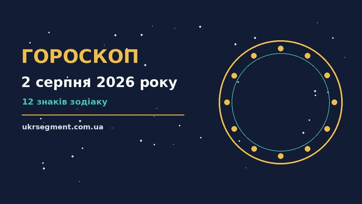 Щоденний гороскоп на 2 серпня 2026 року: поради, шанси та застереження для дванадцяти знаків зодіаку