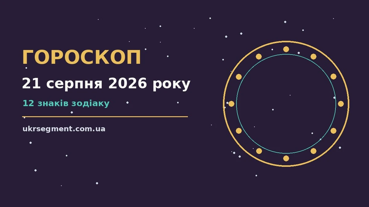 Гороскоп на 21 серпня 2026 року: поради для кожного знака про шанси та застереження