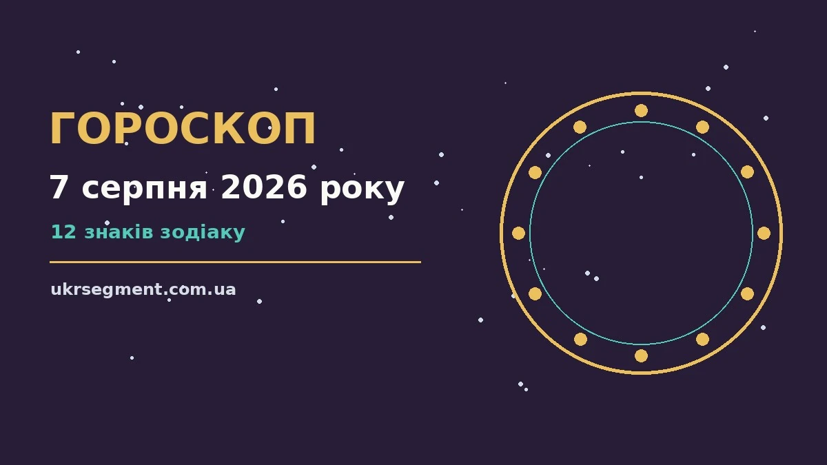 Зоряний гороскоп на 7 серпня 2026 року з символами знаків Зодіаку