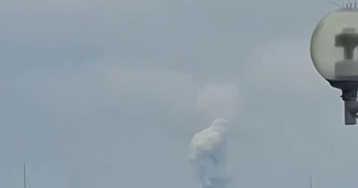 Імовірно, момент удару по позиціях російського ППО у Геленджику