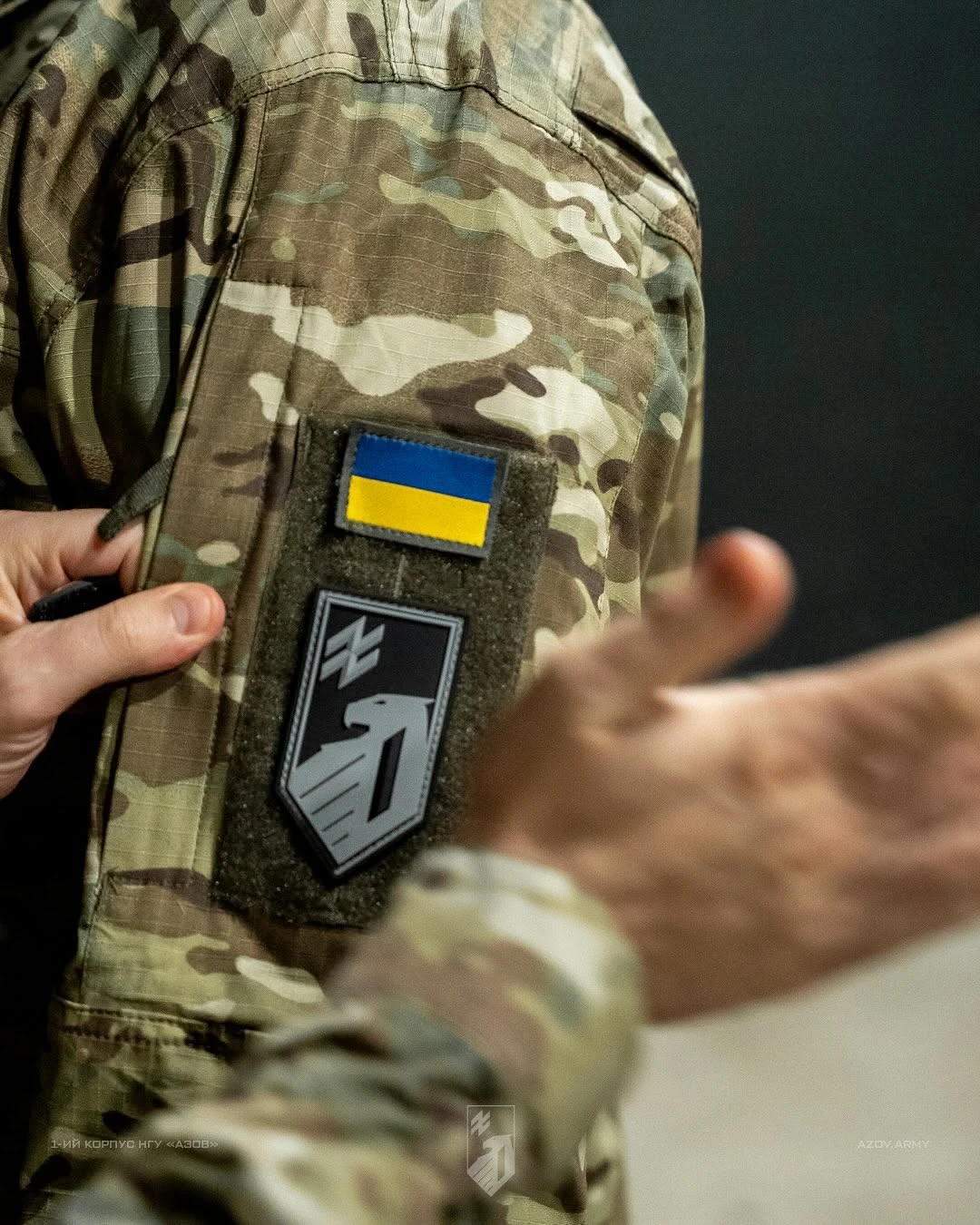 Шеврон 1 корпусу Національної гвардії «Азов»
