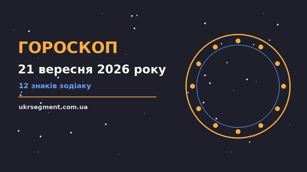 Зоряне небо у вечірніх відтінках як символ щоденного гороскопу на 21 вересня 2026 року
