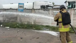 Росія вранці 21 вересня двічі вдарила по АЗС біля Звягеля на трасі М-06